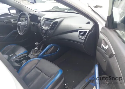 2013 Hyundai Veloster Turbo W/Blue from USA, damaged, VIN KMHTC6AE6DU112233